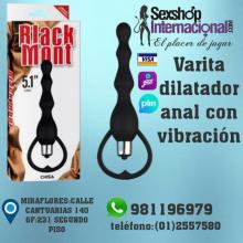 VIBRADOR DILATADOR ANAL-VARITA-DE SILICONA-BLACK MONT-SEXSHOP LIMA 971890151 